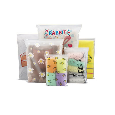 CPE / PE / PPE Печатные полиэтиленовые пакеты влагостойкие Mylar Frosted Zip Lock Bags для одежды