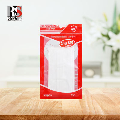RS31-1 3 слоя Ламинированный полибак Пластиковый Zip Lock Packaging Bag Для масок для лица