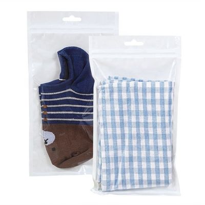 Настроенный логотип Frosted Window Zipper Close Poly Clothing Bag Для упаковки
