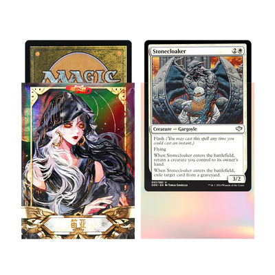 Настроенное голографическое искусство Tcg Карточные рукава Защитные рукава для торговых карточных игр