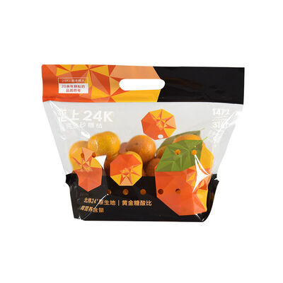 Индивидуальный дизайн пищевого пластикового пакета с антизапотевающим эффектом, прозрачный пакет для хранения свежих овощей и фруктов с ручкой-молнией