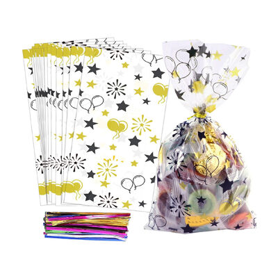 Китай Производство на заказ Печать прозрачная прозрачная виолончель Конфеты День рождения Похищение шоколада Кондитерские сумки