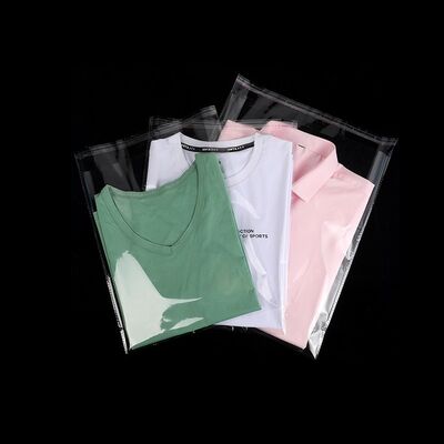 Установленная упаковка футболок Прозрачные прозрачные Opp пластиковые пакеты с самоклеящимся