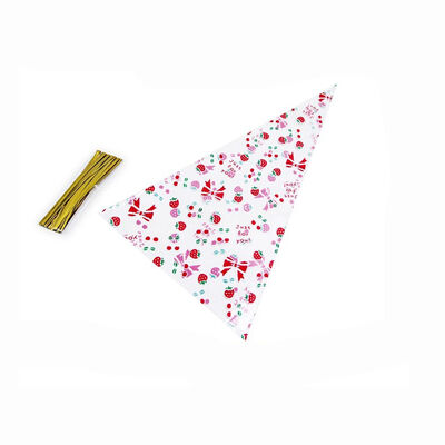 Челло-целлофанный конфетовый конусовый пакет специальной формы Попкорн-пакет треугольник Пластиковый прозрачный кондитерский пакет