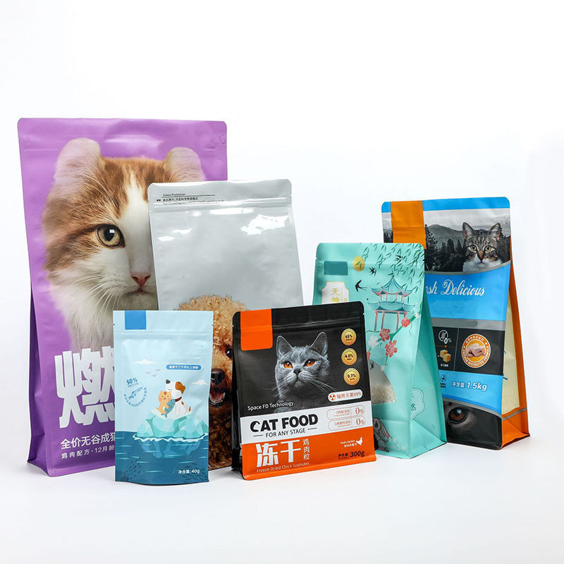 Mylar Stand Up Zipper Bag Smell Proof Pet Food Storage Перезамыкаемые подъемные сумки